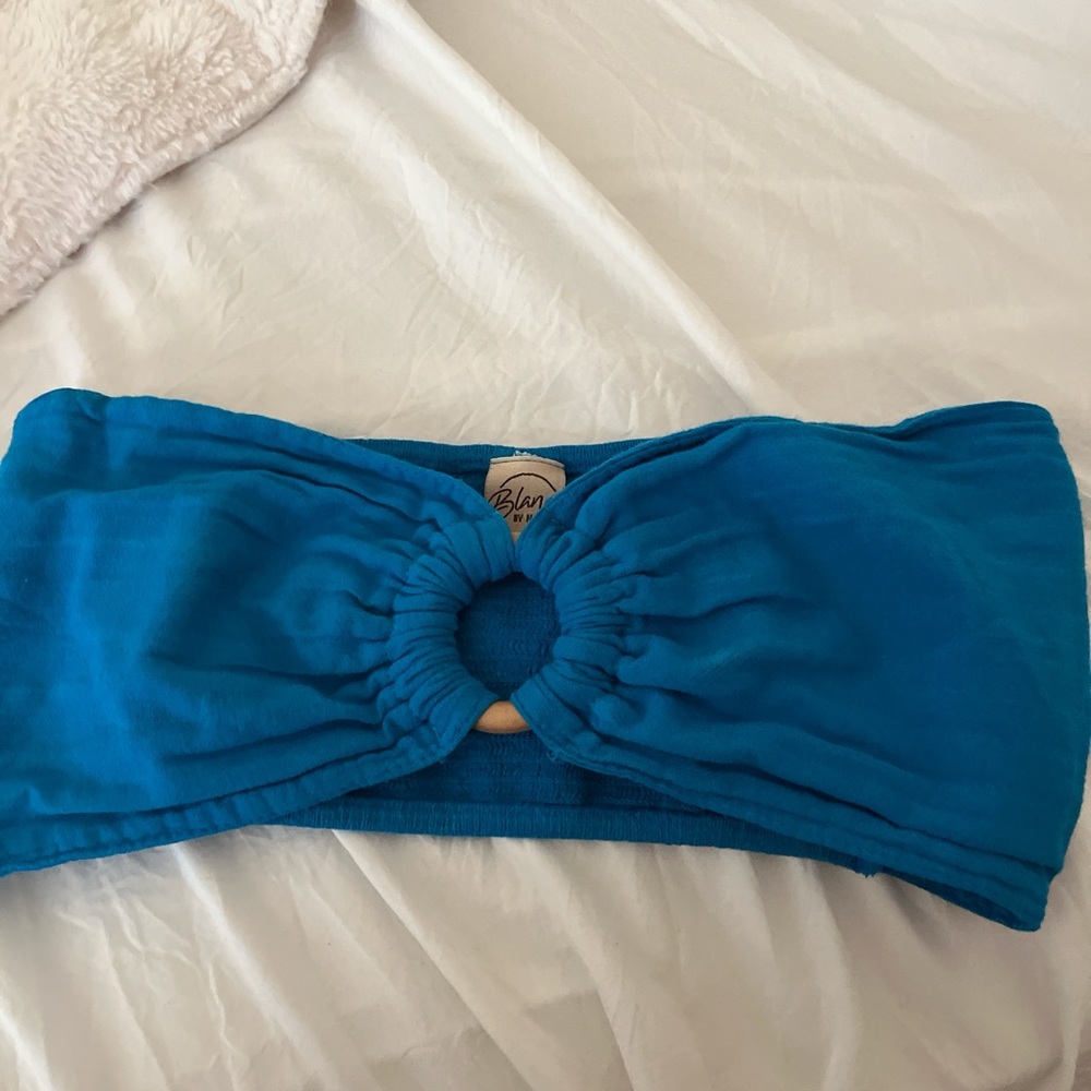 Vibrant Blue Crop Top with Ring Detail